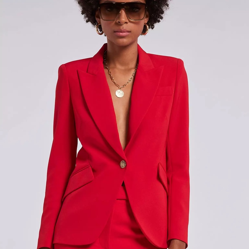NWT!! Generation Love Kasia Crepe Blazer - Rouge/XS